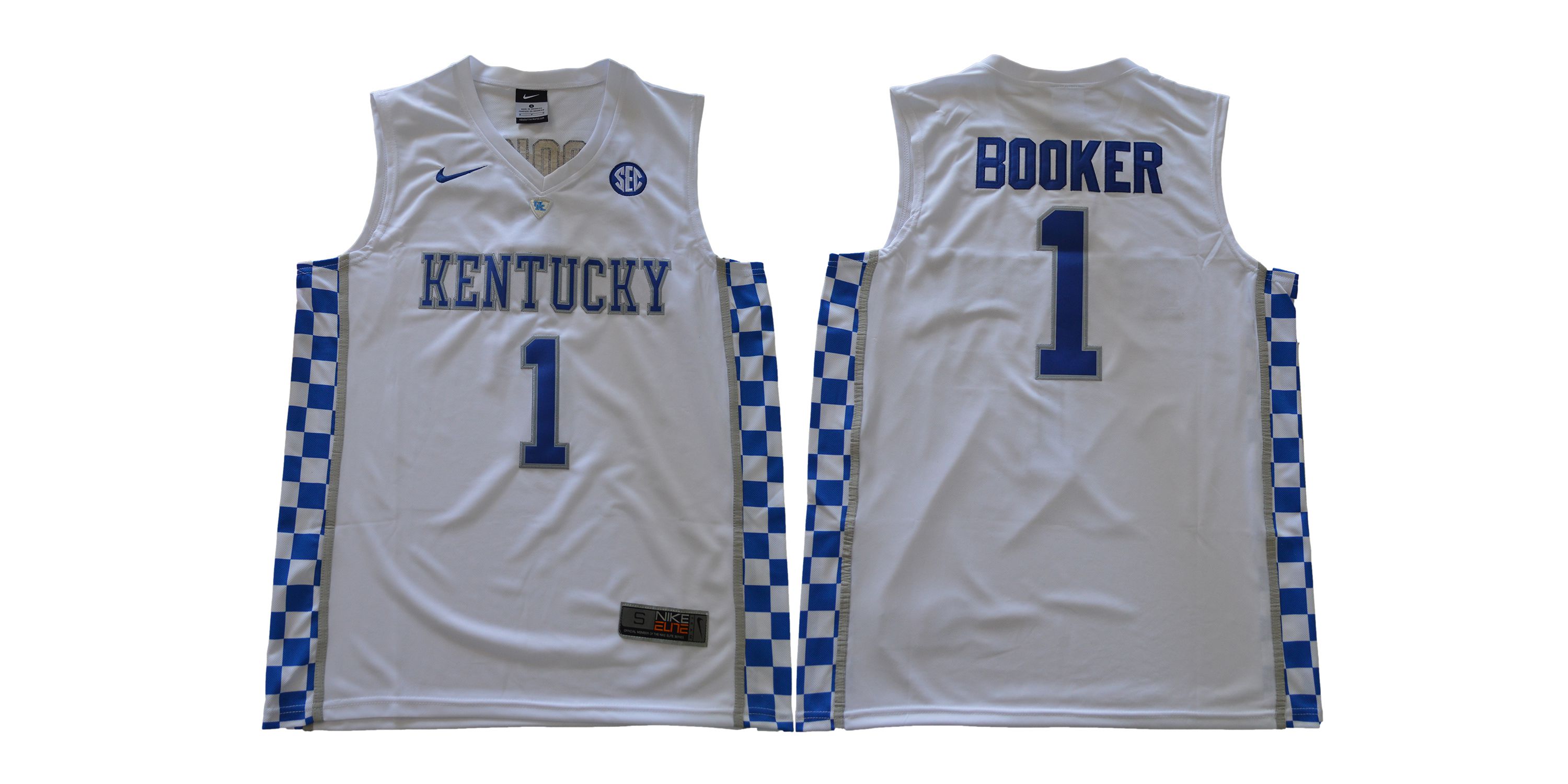 Men Kentucky Wildcats 1 Booker White NBA NCAA Jerseys